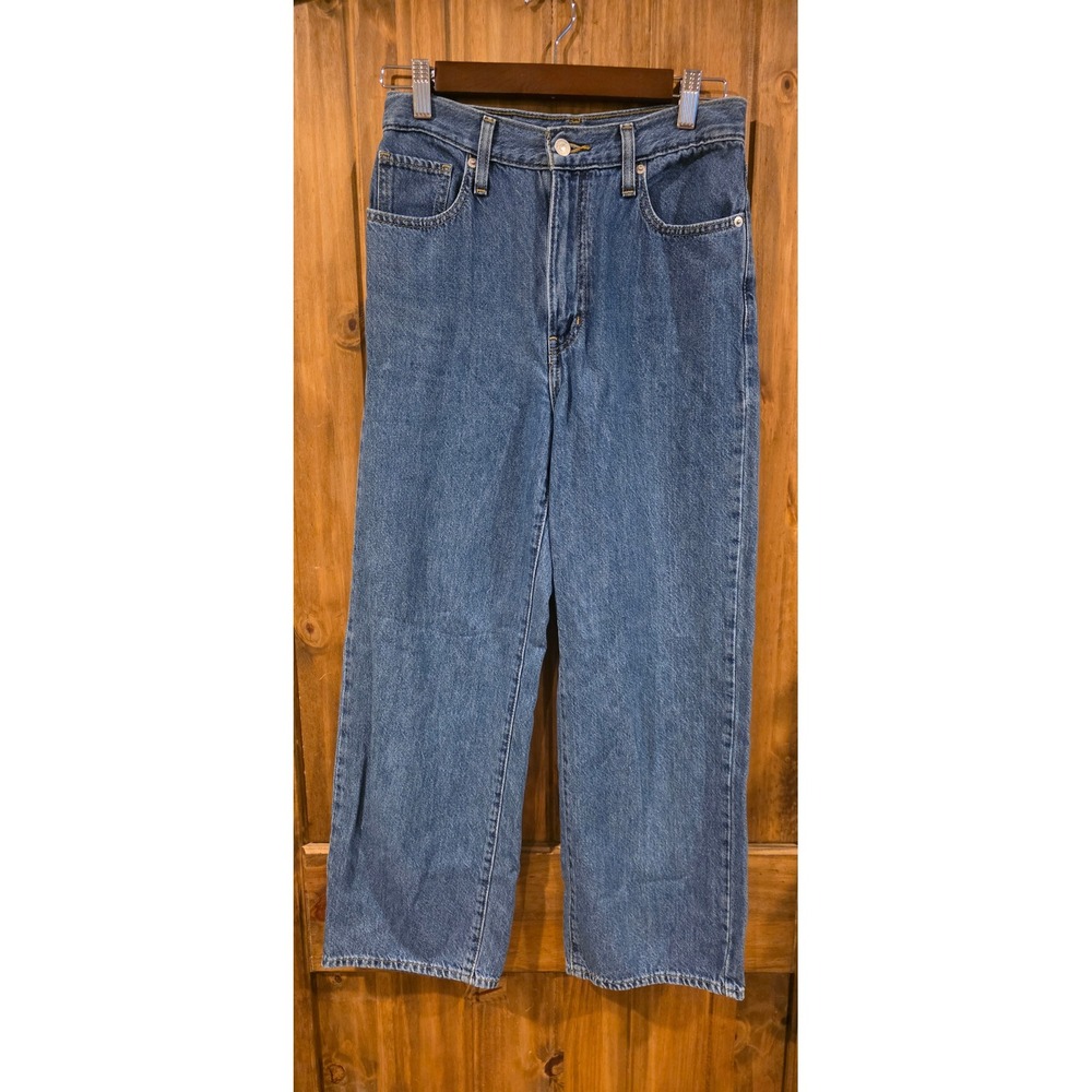Levi's High‎ Waisted Straight Jeans Women 27 Blue Excellent Medium Wash Denim